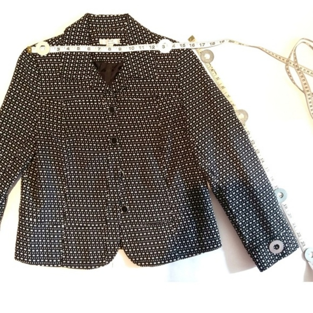 Button Down Fitted Blazer Euc - image 6